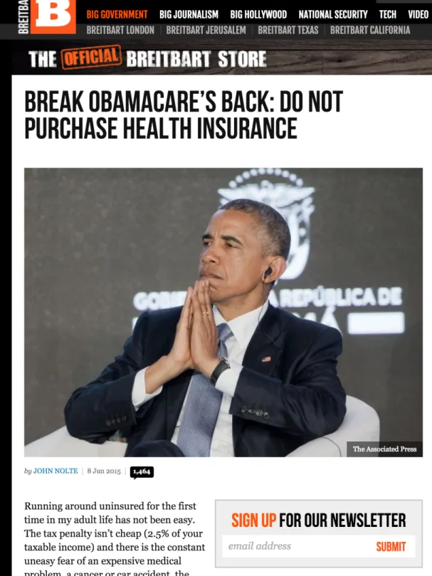 Figure 7 Breitbart story, June 8, 2015 