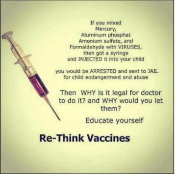 Figure 4.2: Image showing rationale for avoiding vaccination based on chemical safety concerns