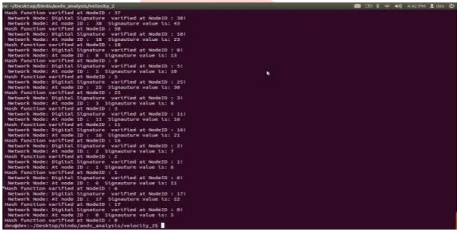 Figure 4: Sybil Attacker involved in communication, packet drops seen 