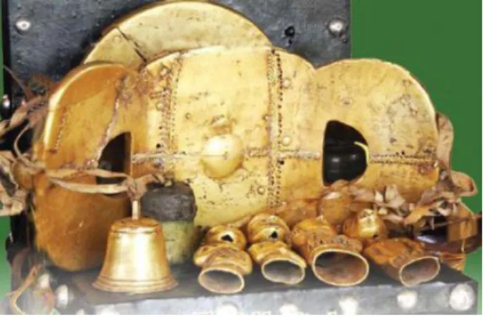 Figure 3: The Sika Dwa Kofi: the golden stool of the Asante, which is believed to contain the communal soul (sunsum) of all