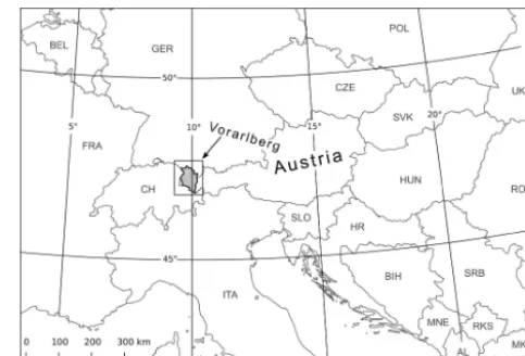 Figure 1. Location of the study area in Europe.