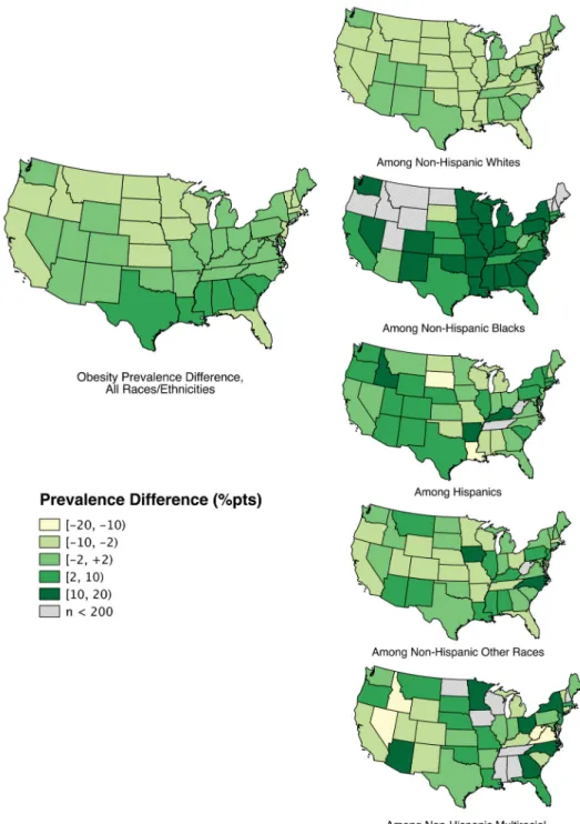 Figure 2. Age-adjusted obesity gender difference, by race/ethnicity