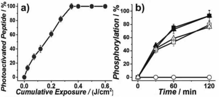 Figure 1. In vitro characterization of caged AKT reporter