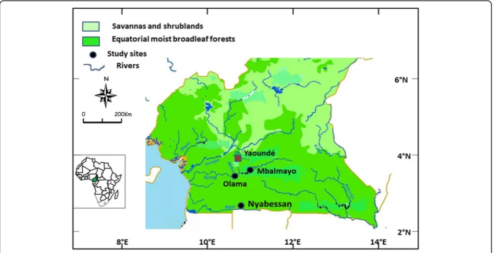Fig. 1 Map showing study sites