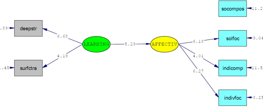 Figure 4. Relationship between Learning Approach and Affective Constructs 