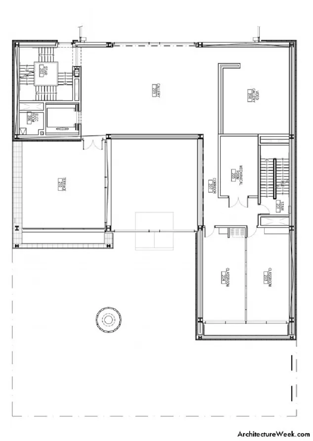 Figure 11. Mario Botta Architetto/Wagner Murray Architects, plan of second floor 