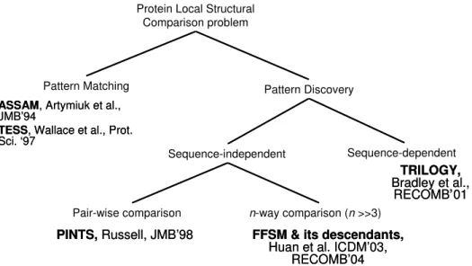 Figure 3.1: A taxonomy of local structure comparison algorithms.