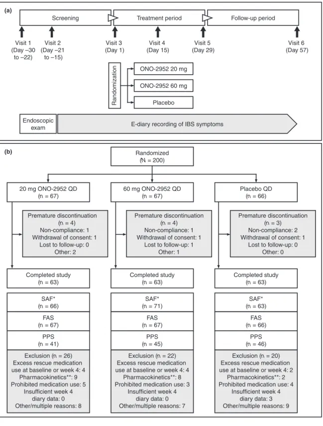 Figure 1 | (a) Study design and (b) subject disposition. *Based on actual treatment received