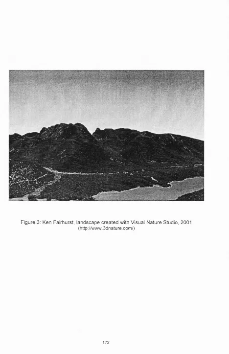 Figure 3: Ken Fairhurst, landscape created with Visual Nature Studio, 2001