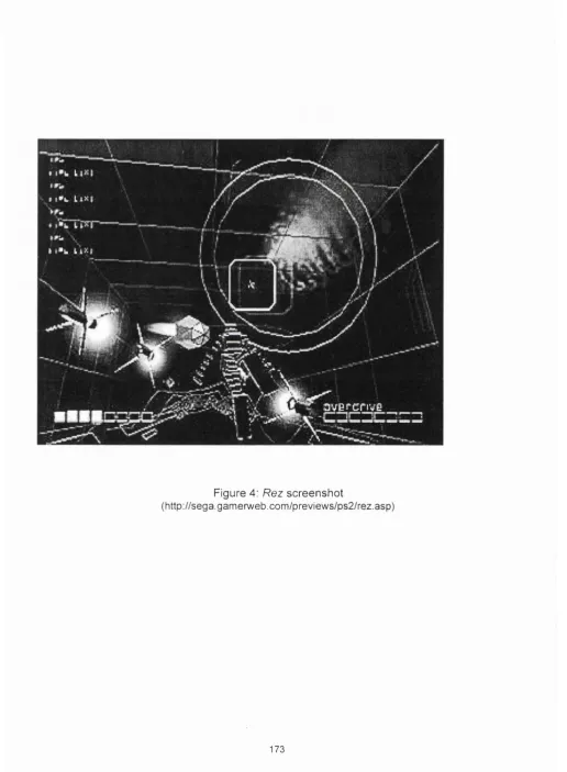 Figure 4: Rez screenshot (http://sega.gamerweb.com/previews/ps2/rez.asp)