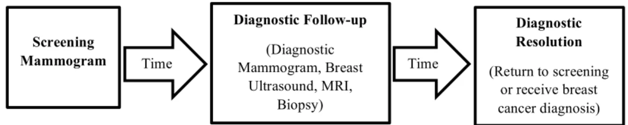 Figure 2. Generalized Steps of the Breast Cancer Screening Process Including Diagnostic  Follow-up and Diagnostic Resolution 