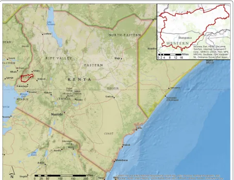 Fig. 1 Map of Kenya, with the Bungoma district containing the study area inset