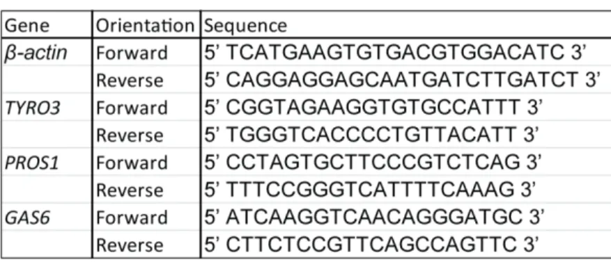 Table 2.1 Primers used for RT-PCR analysis  