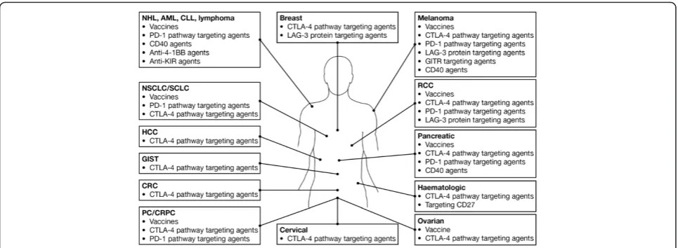Figure 1 Immuno-oncology agentsa in clinical development across multiple tumour types