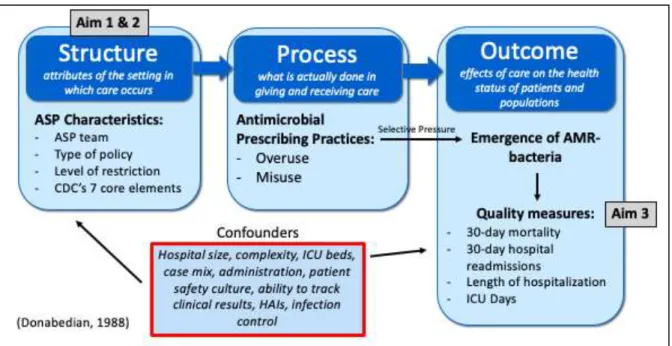 Figure 2.1 Conceptual framework based on Donabedian 23