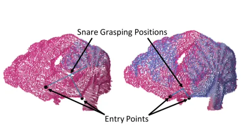 Figure 3.7: A comparison between a design generated after 2 minutes of optimization (left) and a design generated after 8 hours of optimization (right)