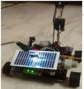 Figure 13: Camera placed on robotic vehicle which is used for view the status of  surroundings of the robot  