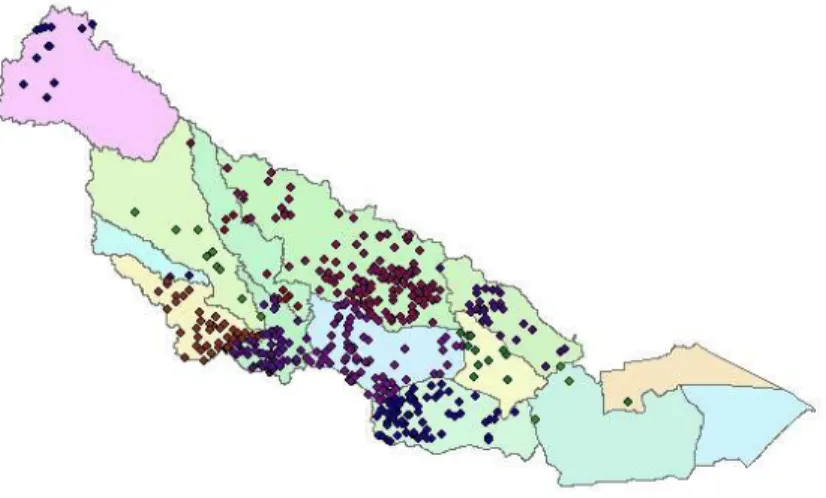 Fig. 2.4: Locations of swine operations in the Neuse (NCDENR 2002) 