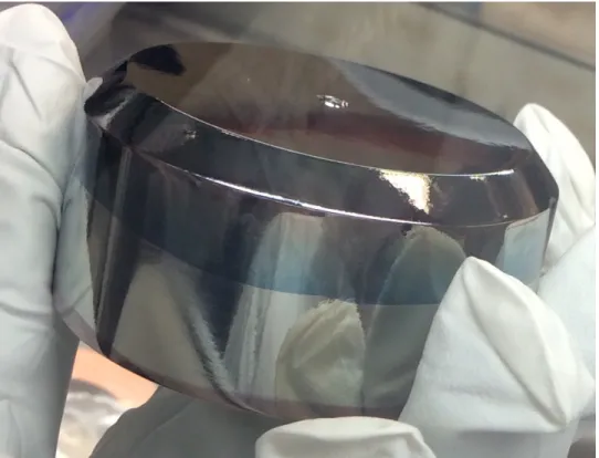 Figure 3.5: Photograph showing the “bottom” surface of an ORTEC enriched PPC detector