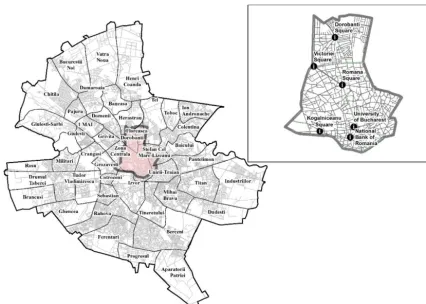 Figure 1. The city of Bucharest and its surrounds.