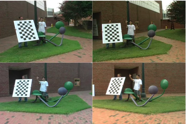 Figure 2.1: Camera network calibration session of the SCULPTURE outdoor datasets.