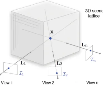 Figure 2.9: Voxel occupancy probability inference overview. Every voxel 