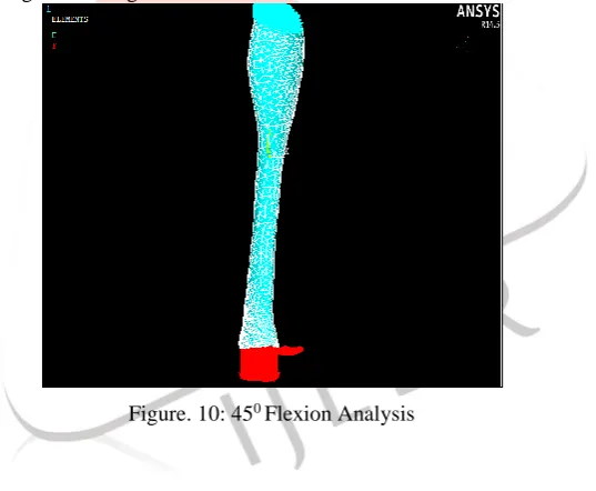 Figure. 10: 450 Flexion Analysis 