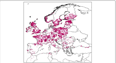 Figure 1 Occurrence points. Map shows the 4,544 records of I. ricinus used to develop the Species Distribution Modelling.