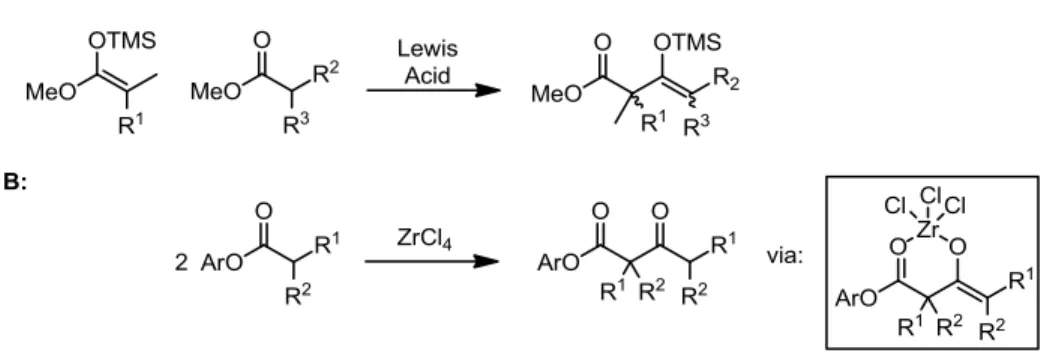 Figure 1-2.  Current Solutions to the Quaternary Claisen Problem 