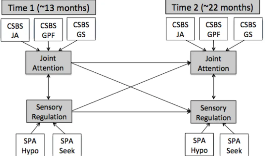 Figure 2.4. Cross lagged panel model 