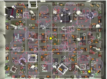 Fig. 5. Previous clustering approaches do not consider obstacles in the scene while generating the clusters