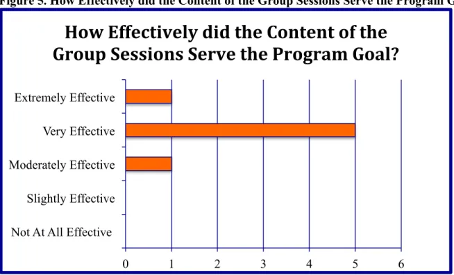 Figure 5. How Effectively did the Content of the Group Sessions Serve the Program Goal? 