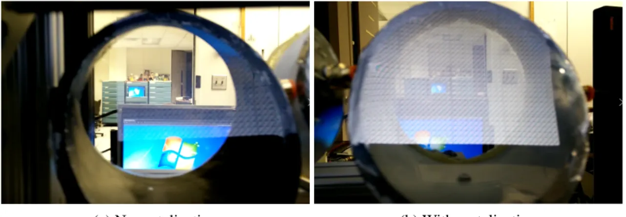 Figure 3.5: Comparing the difference in reflection intensity after membrane metalization on a PDMS membrane