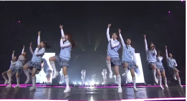 Figure 1: I.O.I performs "Pick Me" at KCON France 2016 1