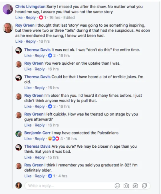 Figure 9. Comments on Carr’s post about Matan 