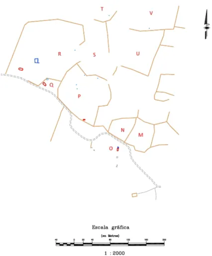 Figure 3.4 Enlarged Map Featuring Solares O and R 