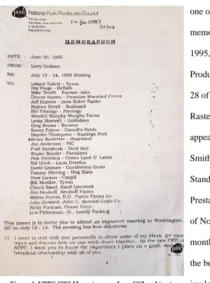 Figure 4. NPPC 1995 Memo (source: Iowa CCI archives)