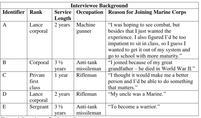 Figure 4. Interviewee Background. 