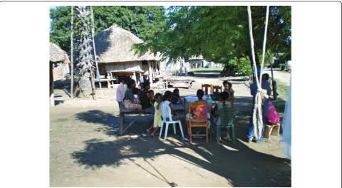 Figure 3 Women discussing net preferences, Covalima District.