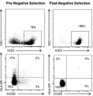 Figure 2.6: Resting human CD4 +  T cell isolation from ToM. (Top left) Flow 