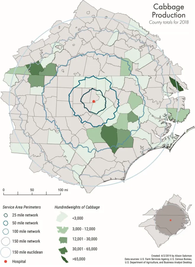 Figure 6: Map of Cabbage Supply 