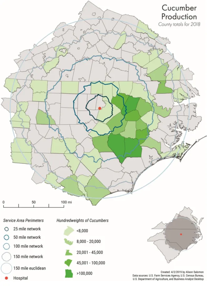 Figure 7: Map of Cucumber Supply 