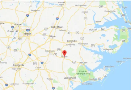 Figure 11: Location of Kinston, NC  Image Source: Google Images 