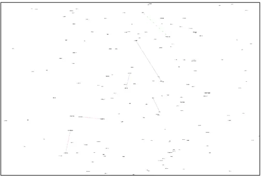 Figure 3. Women isolated in the total network. Note how very few women, according to the visible record,  seem to be connected to one another
