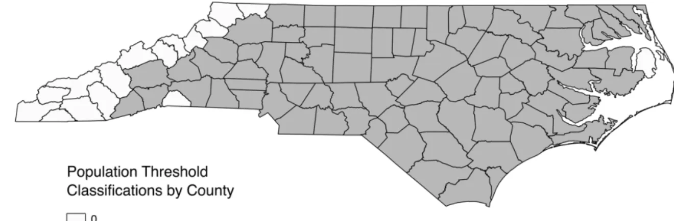 Figure 1. Population Threshold Classifications  