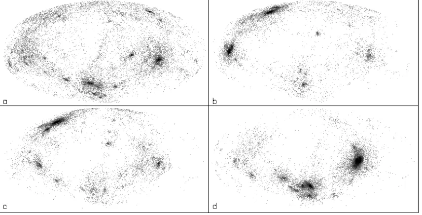 Figure 7.1.: The infall pattern of matter onto a cluster in the�CDM model viewed by a hypo-thetical observer in the barycenter of the system