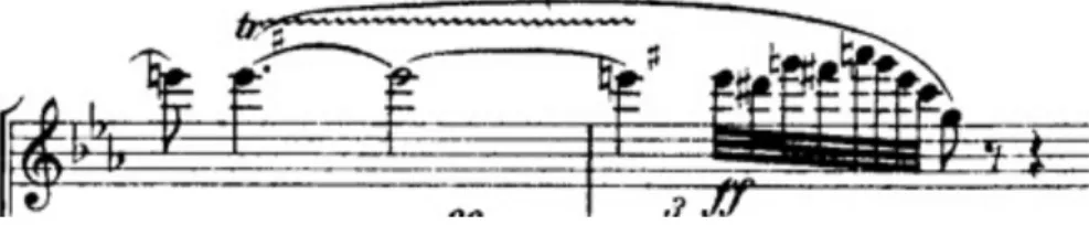 Figure 4.5: Bird call, measure 206, E-flat clarinet 