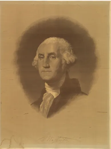 Figure 0.4  Messrs. Ponson, Philippe, &amp; Vilbert. Jacquard-Woven Portrait of George Washington, 1855-59