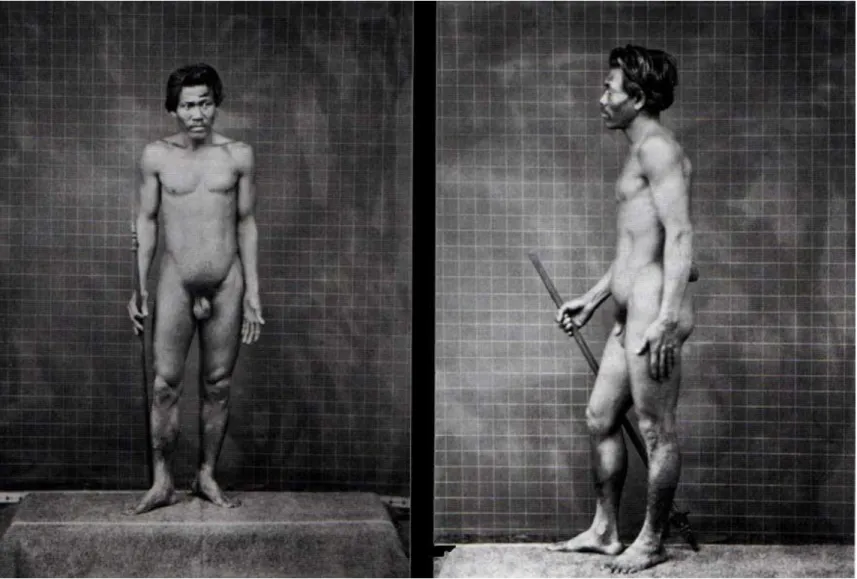 Figure 2: John Lamprey, Front and Profile Views of a Malayan Male, 1868-1869. 