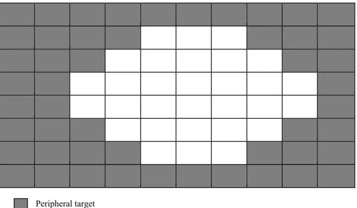 Figure 3. Central and peripheral targets for Eye Hand Coordination 